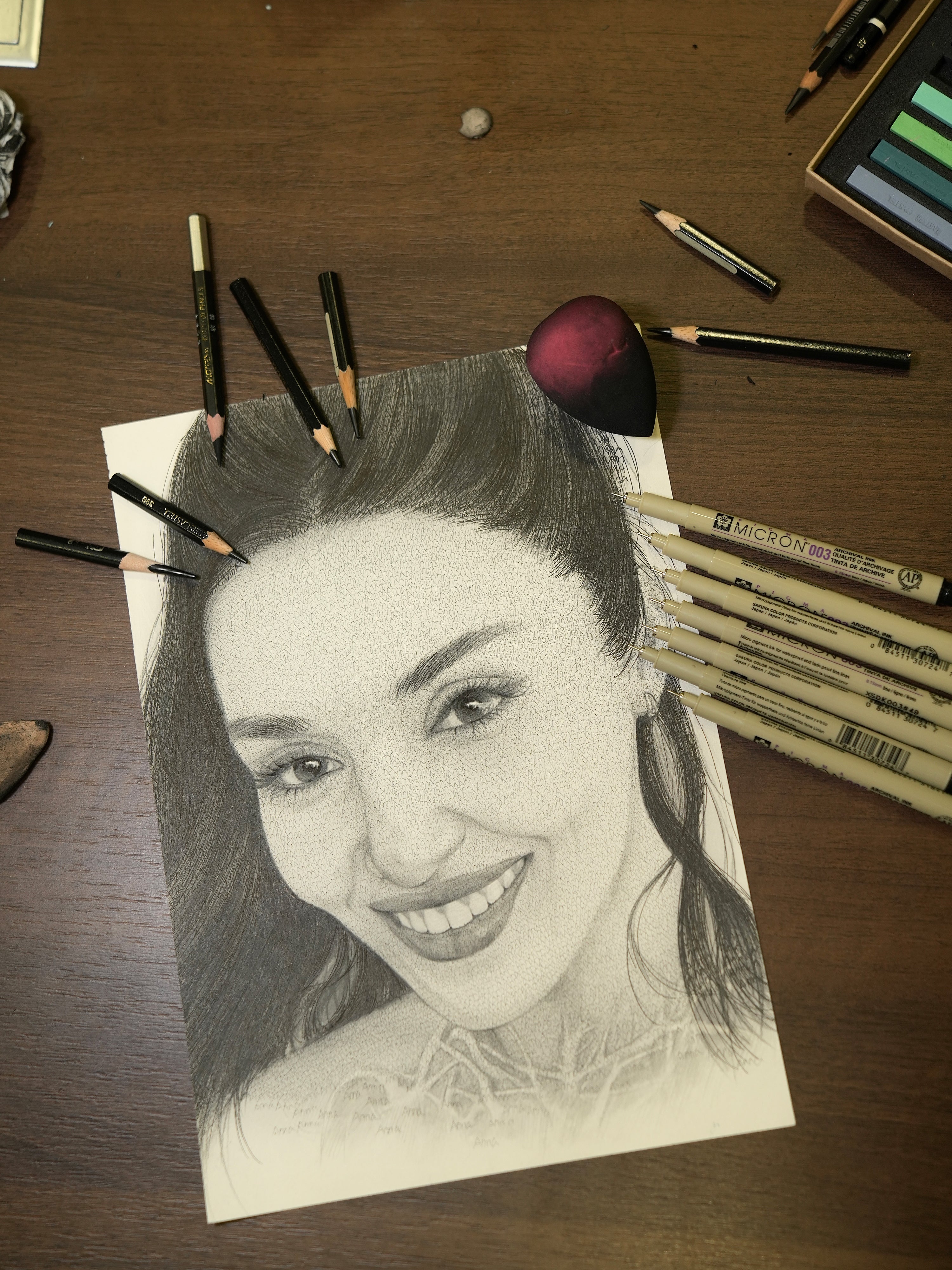 Custom Text Art Portrait from Photo with Name. Personalized Word Portrait, Text Portrait, Black and White Pencil Sketch Drawing