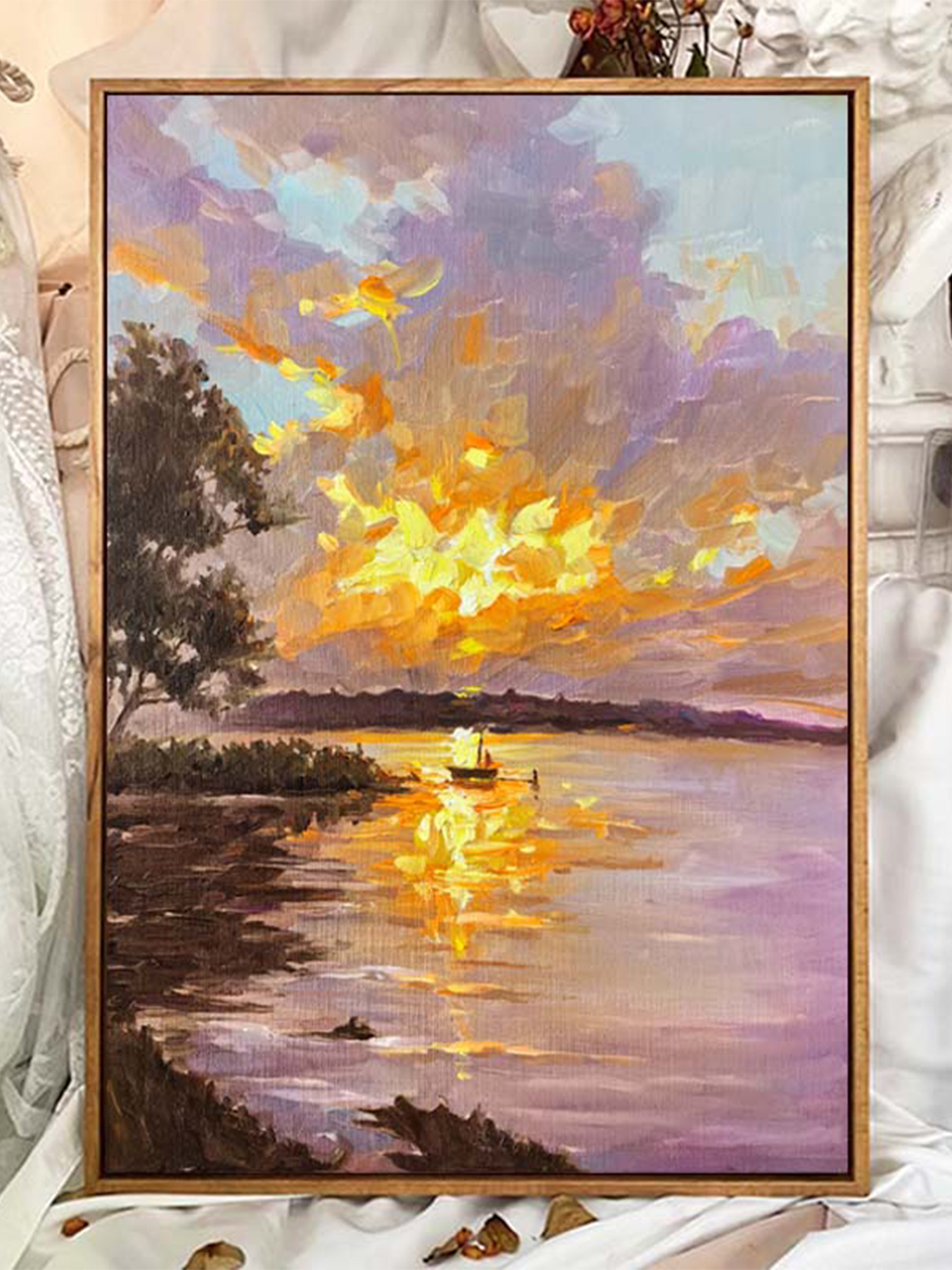 Hand-Painted Landscape Oil Painting. Custom Scenery Oil Painting from Photo. Personalized Painting Art for Home, Office Decor