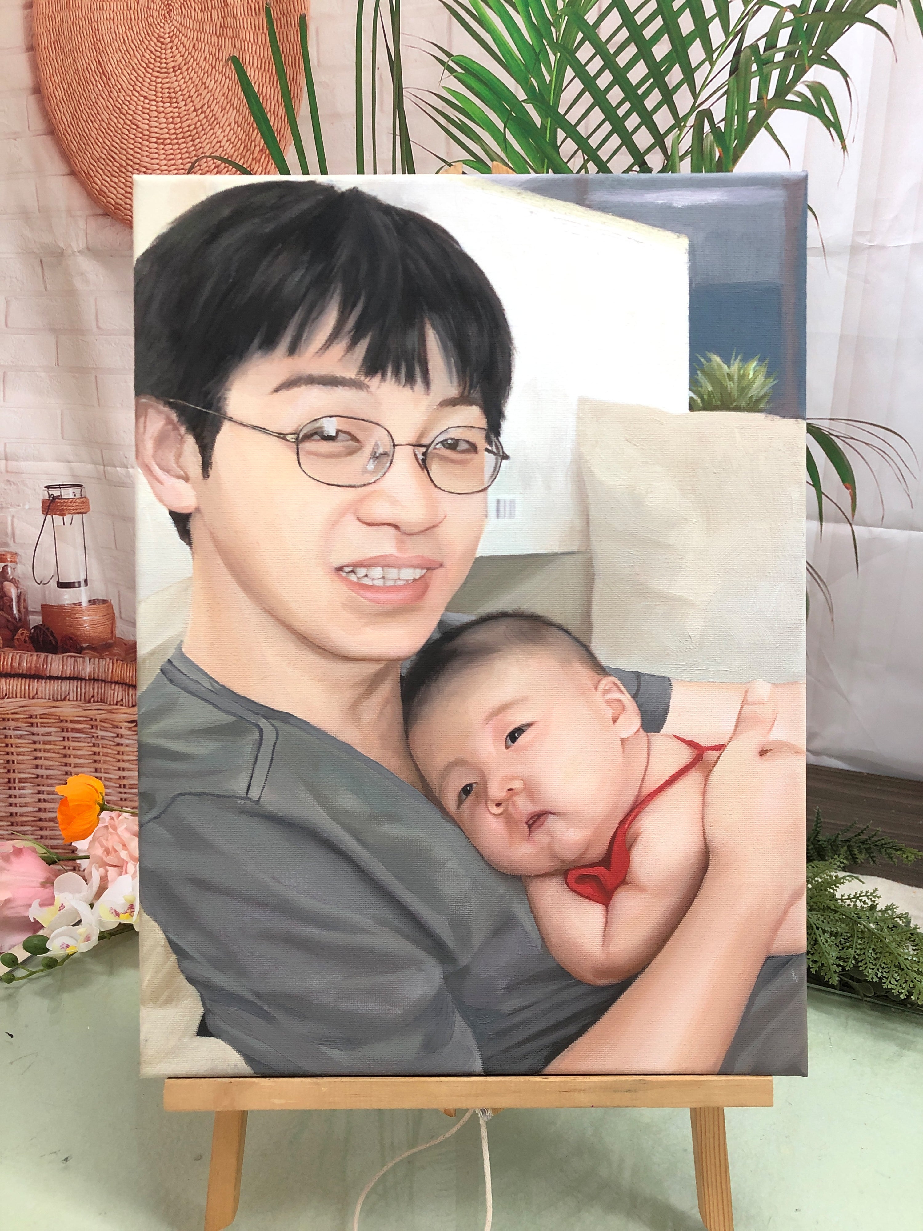 Custom Oil Painting Portrait from Photo. Hand-Painted Couple, Family Oil Painting. Original Oil, Figure Painting