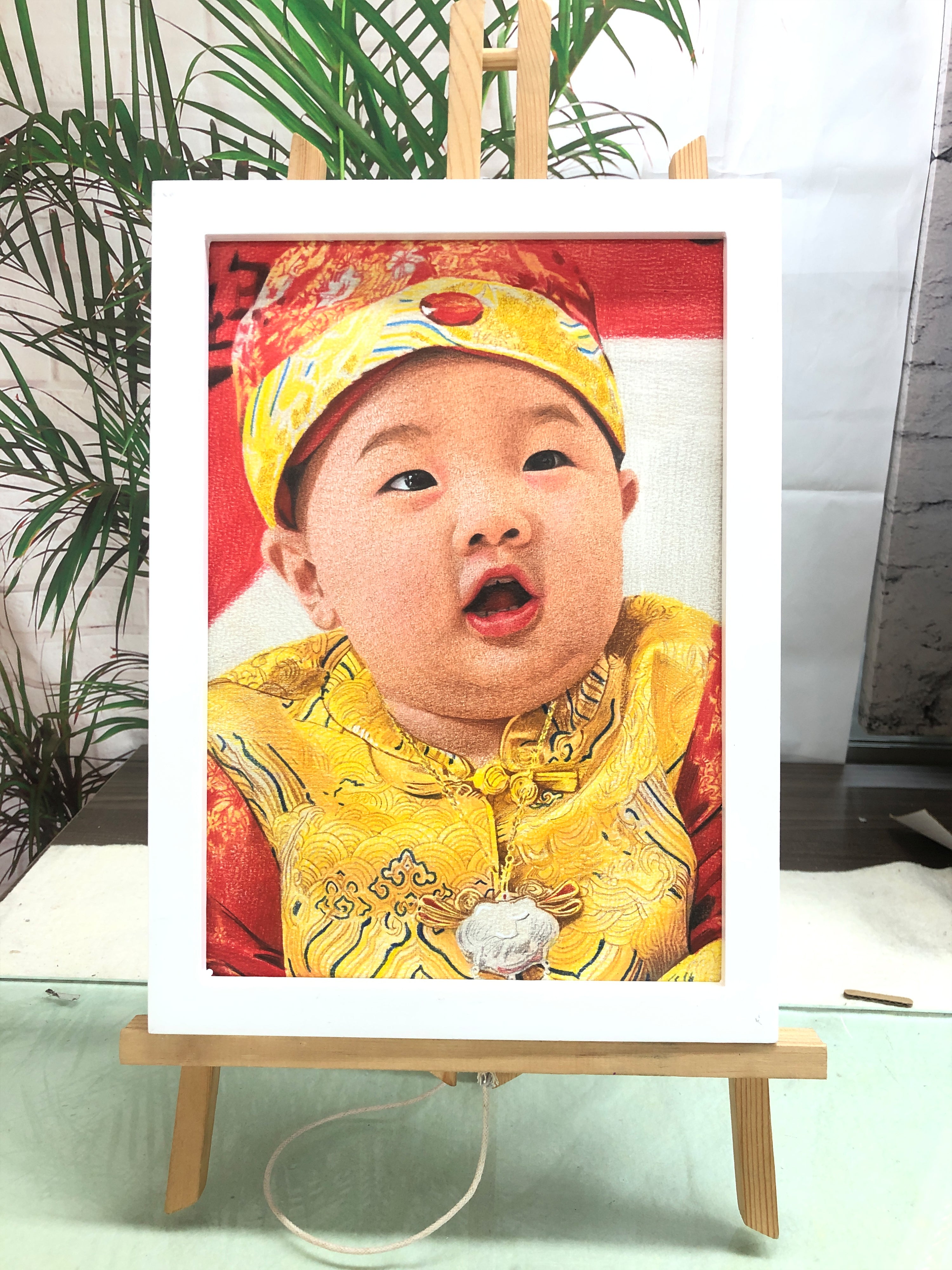 Hand Drawn Text Art Portrait from Photo. Personalized Word Portrait, Color Pencil Drawing. Gift for Friend, Family